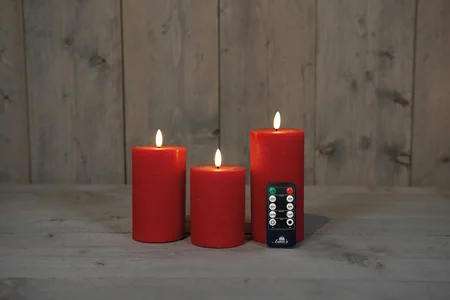 ANNA'S COLLECTION Ledkaars 3d.vlam+ab s3 rood
