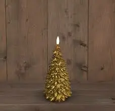 ANNA'S COLLECTION Ledkaars kerstboom 3d h20cm goud