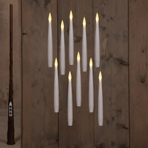 ANNA'S COLLECTION Ledkaars zwevend met toverstok h15cm 10st