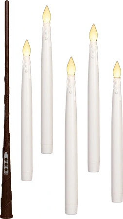 ANNA'S COLLECTION Ledkaars zwevend met toverstok h28cm 5st - afbeelding 2