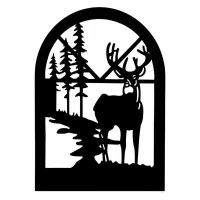 ANNA'S COLLECTION Muurhanger kerstfig. 25x30cm zwart - afbeelding 2