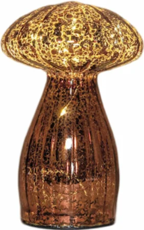 ANNA'S COLLECTION Paddenstoel glas 15x9.5cm bruin - afbeelding 2