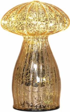 ANNA'S COLLECTION Paddenstoel glas 15x9.5cm goud