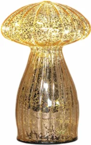 ANNA'S COLLECTION Paddenstoel glas 15x9.5cm goud