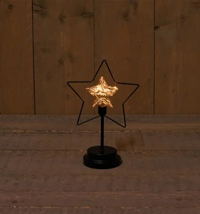 ANNA'S COLLECTION Ster glas/frame b18h26.5cm bo - afbeelding 1