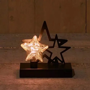 ANNA'S COLLECTION Ster glas/voet l15h15.5cm bo - afbeelding 1