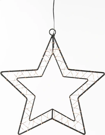 ANNA'S COLLECTION Ster zwart b30h30.5cm 40l cl ip44 - afbeelding 2