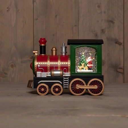 ANNA'S COLLECTION Trein led 21x15cm rood/ groen - afbeelding 1