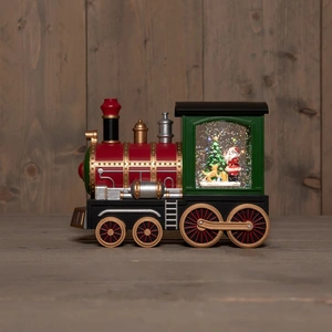 ANNA'S COLLECTION Trein led 21x15cm rood/ groen - afbeelding 1