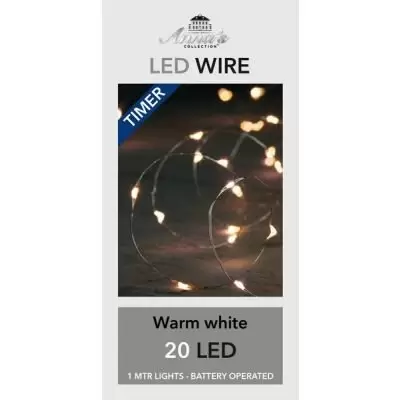 ANNA'S COLLECTION Zilverdraad 20l, l1mtr 6/18h timer bo - afbeelding 1