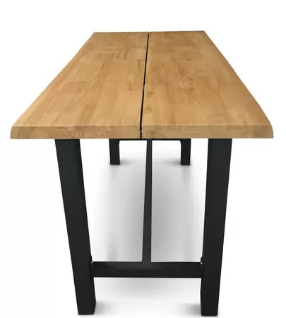 Bar Table Teak 210 x 80 cm Charcoal - afbeelding 2