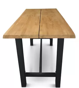 Bar Table Teak 210 x 80 cm Charcoal - afbeelding 2