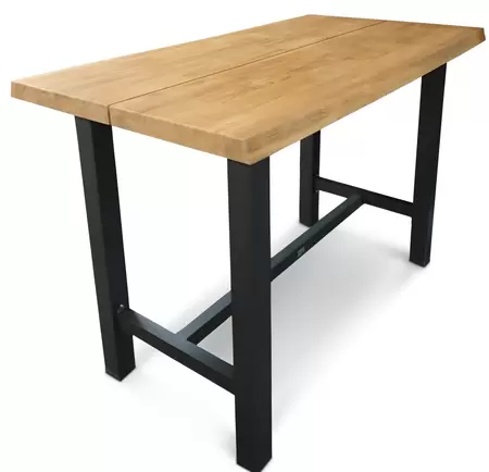 Bar Table Teak 210 x 80 cm Charcoal - afbeelding 1