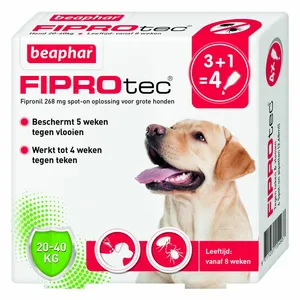 BEAPHAR Fiprotec hond 20-40kg 4pip