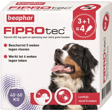 BEAPHAR Fiprotec hond 40-60kg 4pip