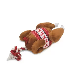 BEEZTEES Plu kerstkalkoen l30b18h13cm - afbeelding 1