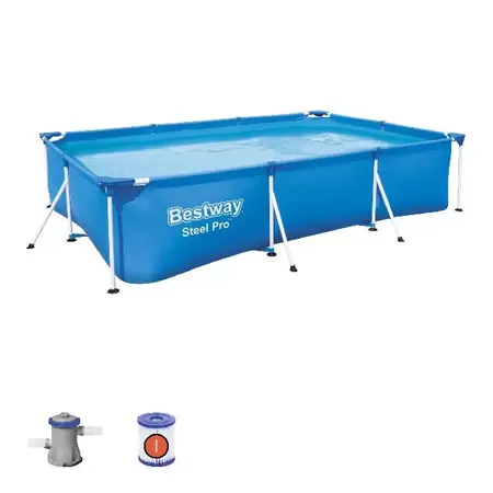 Bestway zwembad steel pro set rechthoek 300 - afbeelding 1