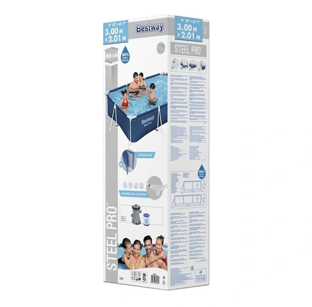 Bestway zwembad steel pro set rechthoek 300