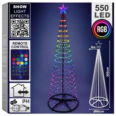 BOOM 300CM 550LED RGB ZWA FRAM - afbeelding 3