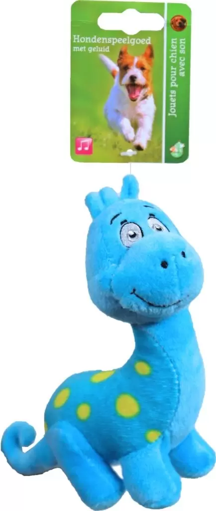 Boon dino pluche l15cm blauw met piep