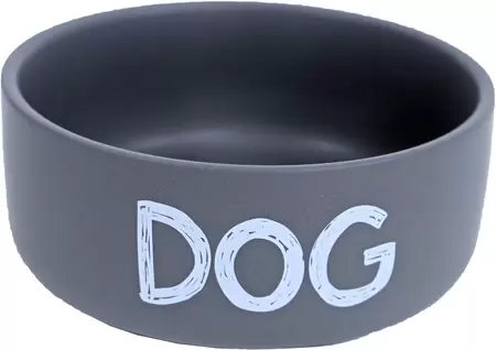 BOON Eetbak steen hond d16cm mat grijs - afbeelding 1