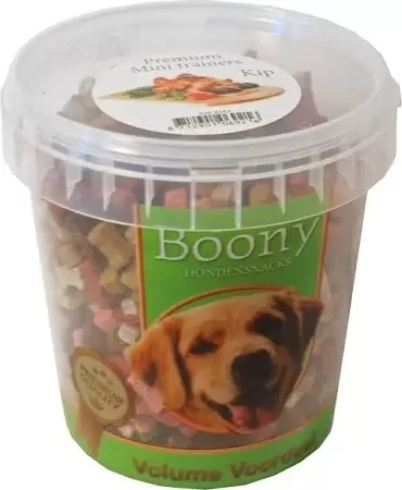 Boony Koekjes mini trainers kip 500g emmer