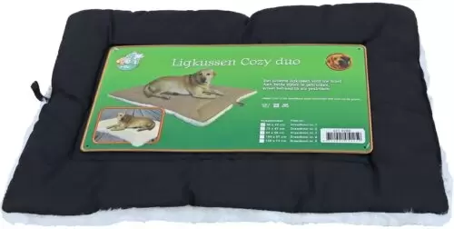 Boony Ligkussen cozy duo grijs/wit l58b42cm - afbeelding 3