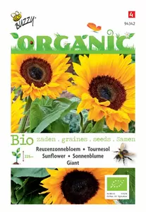 BUZZY Organic zonnebloem giganteus 3g