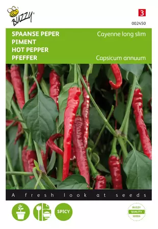 BUZZY Peper cayenne-spaanse lange rd 1.5g