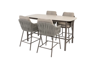 Cannes high dining set - Terre 4-persoons