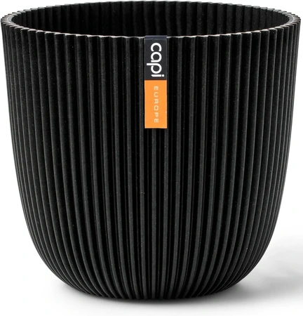 CAPI EUROPE Pot bol groove d25h23cm zwart