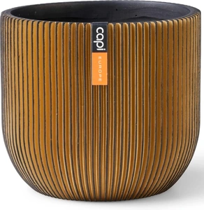 CAPI EUROPE Pot bol groove d8h6cm zwart/goud