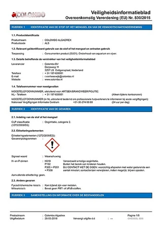 COLOMBO Algadrex 2.500ml/25.000l nl+f - afbeelding 2