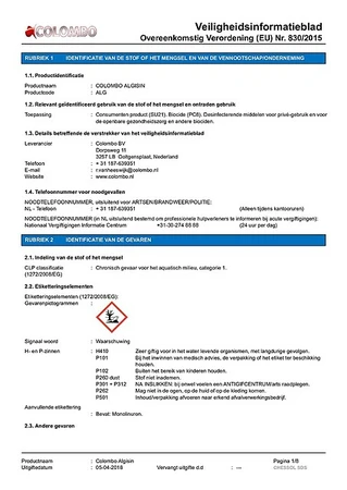 COLOMBO Algisin 1000ml nl+f - afbeelding 2