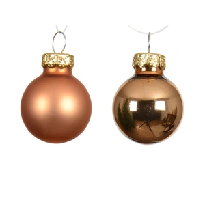 DECORIS Kerstbal glas d2.5cm brandy 24st - afbeelding 2
