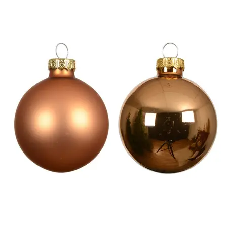 DECORIS Kerstbal glas d3.5cm brandy 16st - afbeelding 2