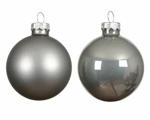 DECORIS Kerstbal glas d3.5cm zacht grs 16st - afbeelding 2