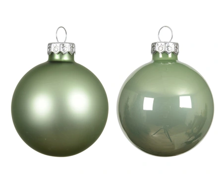 DECORIS Kerstbal glas d6cm grn 10st - afbeelding 2