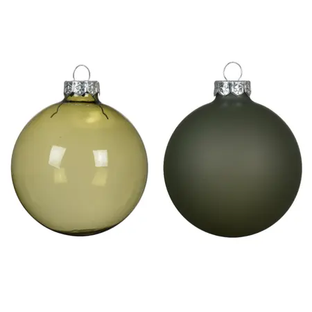 DECORIS Kerstbal glas d8cm rsmrn 4st - afbeelding 2