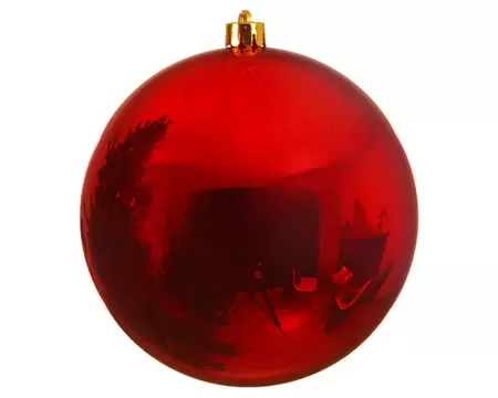 DECORIS Kerstbal plc d25cm glans kerstrood