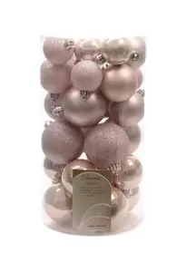 DECORIS Kerstbalmix plc d6cm 30st p.roze