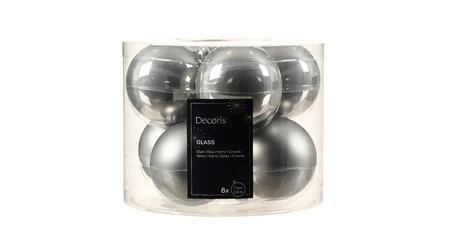 DECORIS Kerstbalmix glas d7cm 8st mgrs