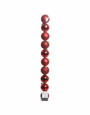 DECORIS Kerstbalmix plc d6cm 10st kerstrd - afbeelding 1