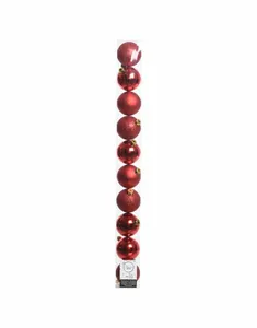 DECORIS Kerstbalmix plc d6cm 10st kerstrd - afbeelding 1