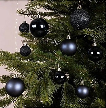 DECORIS Kerstbalmix plc d6cm 30st nachtblw - afbeelding 2