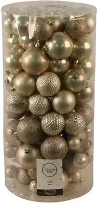 Decoris kunststof kerstballen pearl