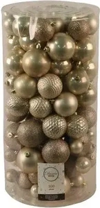 Decoris kunststof kerstballen pearl