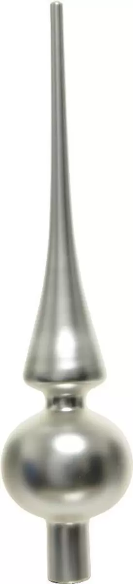 DECORIS Piek glas d6h26cm mat zilver