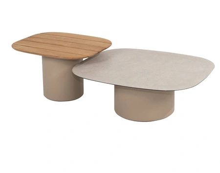 Demi coffee table set of 2 latte 50 x 60 and 70 x 80 cm.