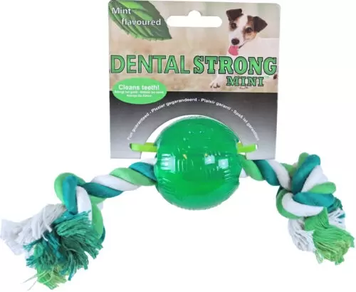 Dentalstrong Rubber bal+floss 6cm grn